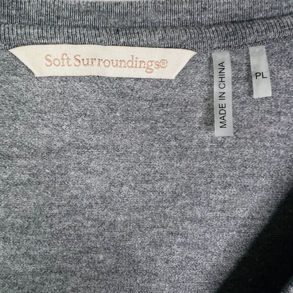 Soft Surroundings Grey Long Sleeve Shirt Size PL #38010 - Picture 3 of 4